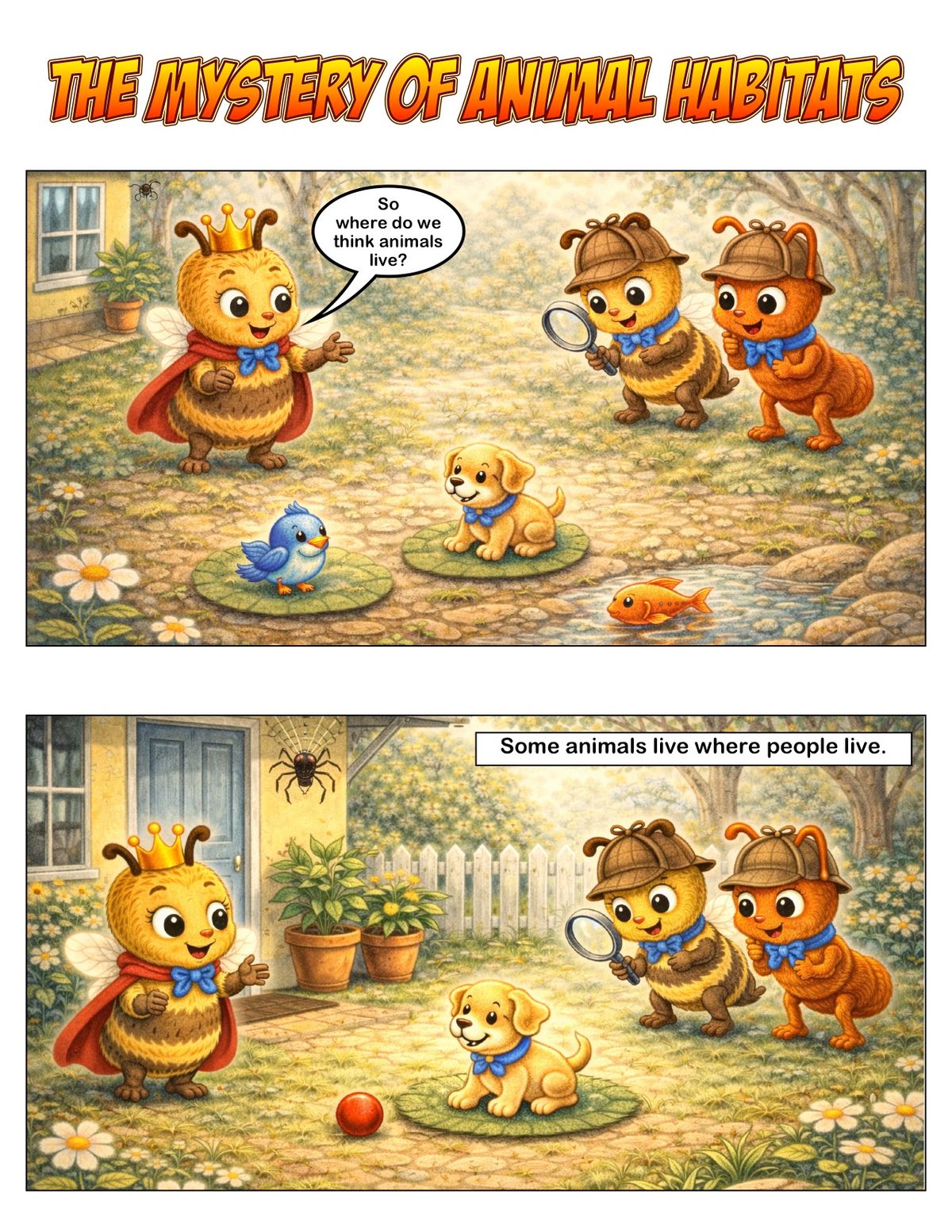 The mystery of animal habitats. Elaboration for AC9S1U01 panel 1