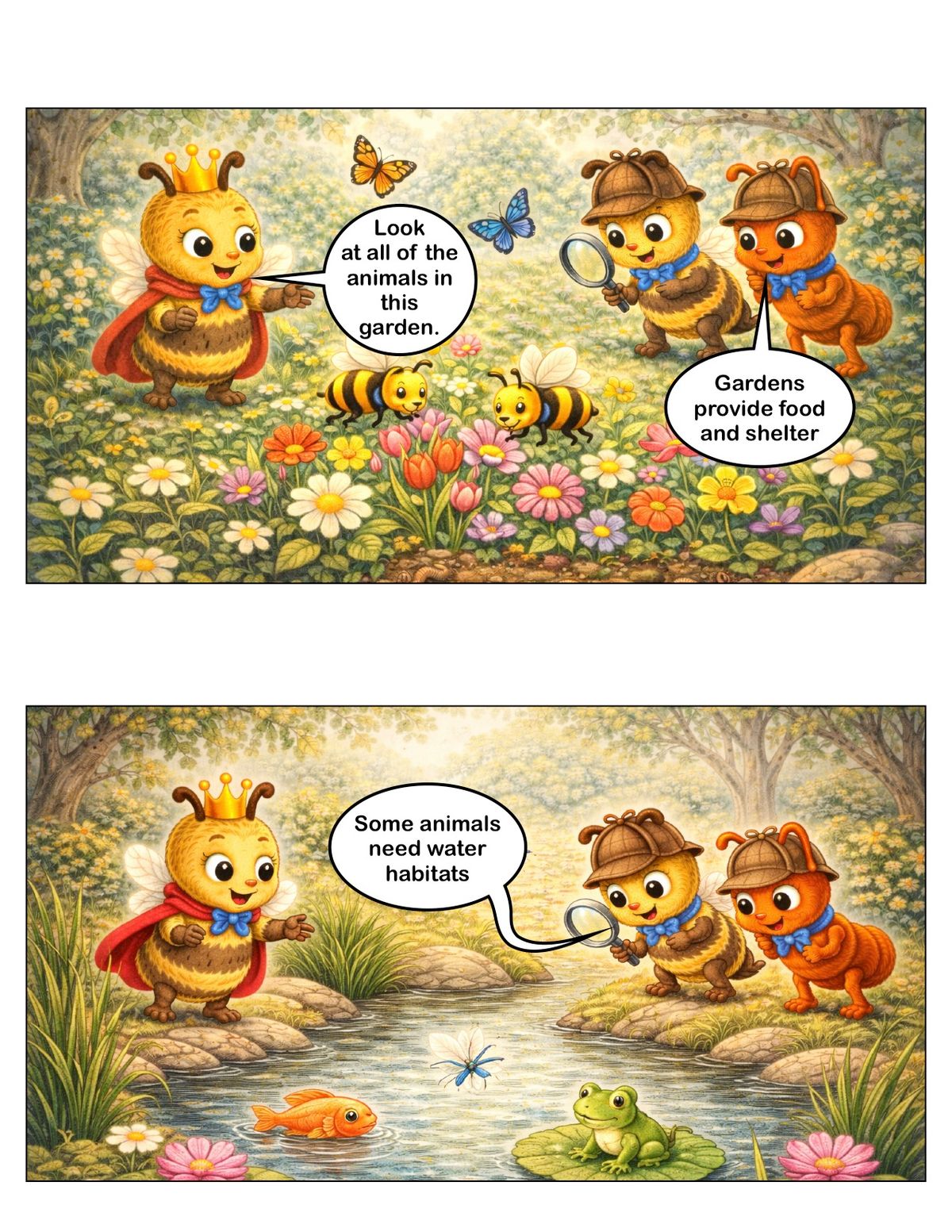 The mystery of animal habitats. Elaboration for AC9S1U01 panel 2