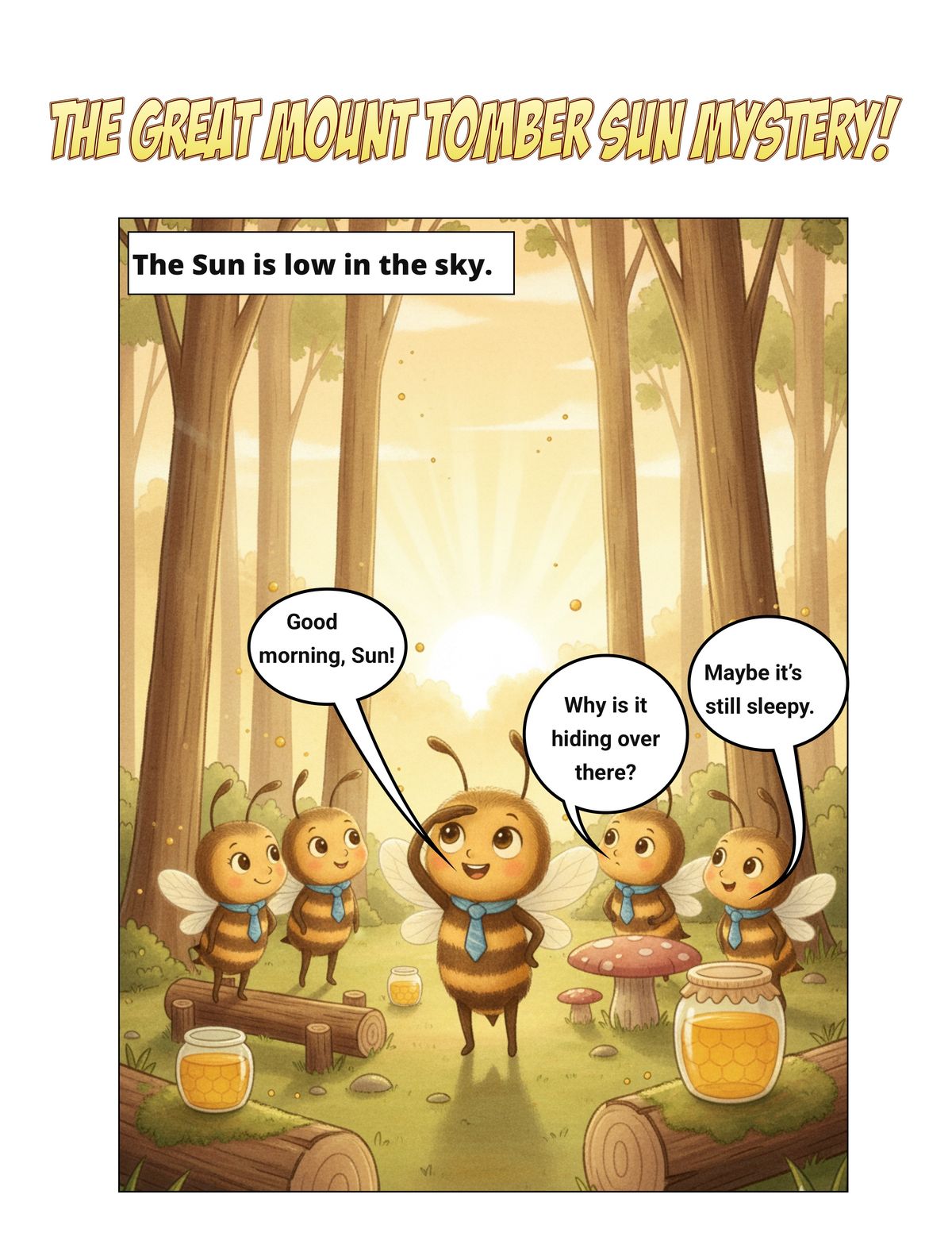 The Great Mount Tomber Sun Mystery! Elaboration for AC9S2U01 panel 1