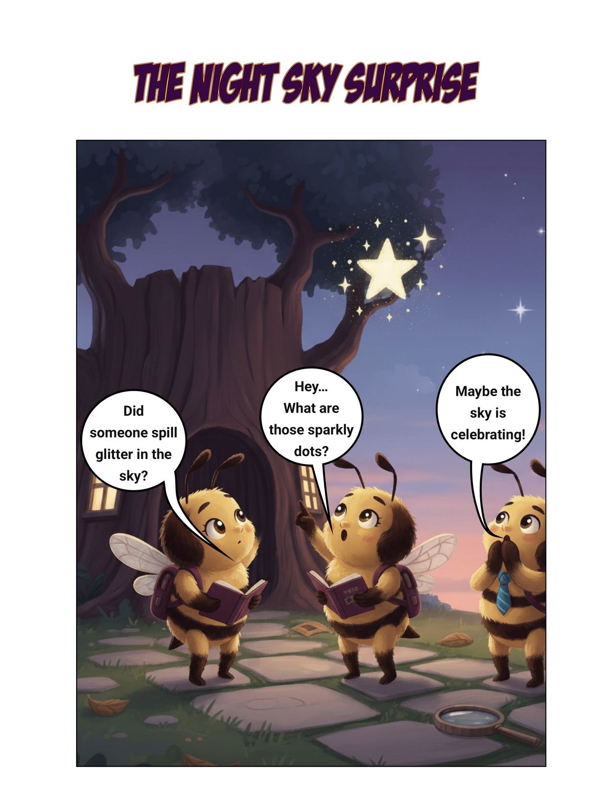 The Night Sky Surprise. Elaboration for AC9S2U01 panel 1