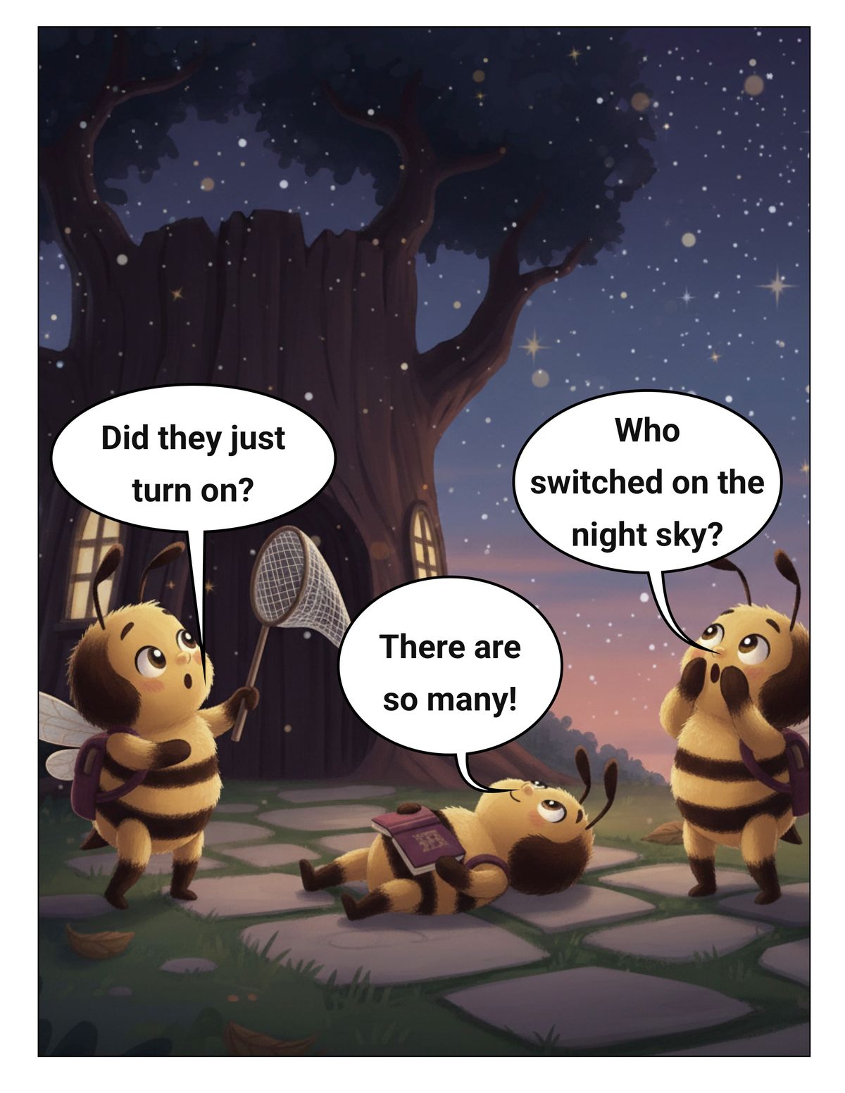 The Night Sky Surprise. Elaboration for AC9S2U01 panel 2