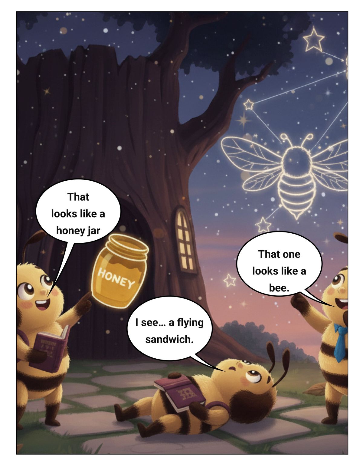 The Night Sky Surprise. Elaboration for AC9S2U01 panel 3