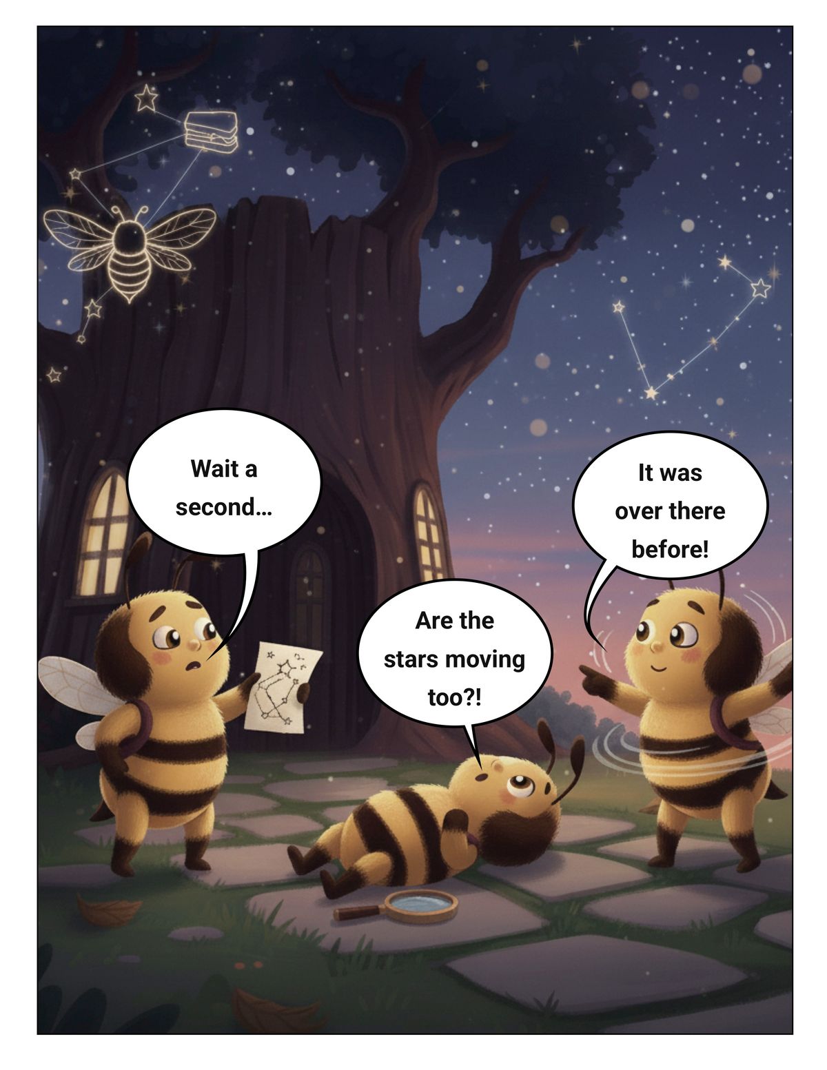 The Night Sky Surprise. Elaboration for AC9S2U01 panel 4