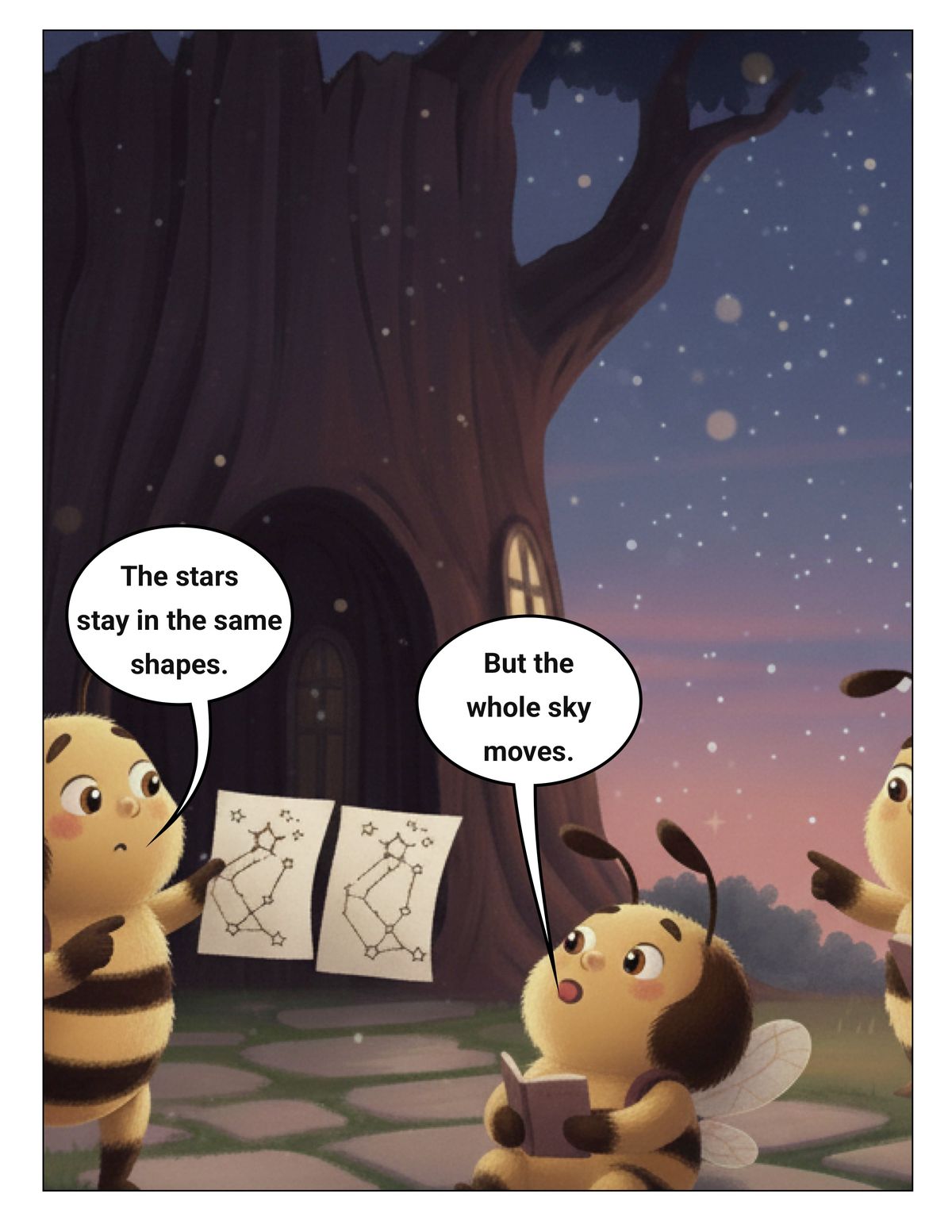 The Night Sky Surprise. Elaboration for AC9S2U01 panel 5