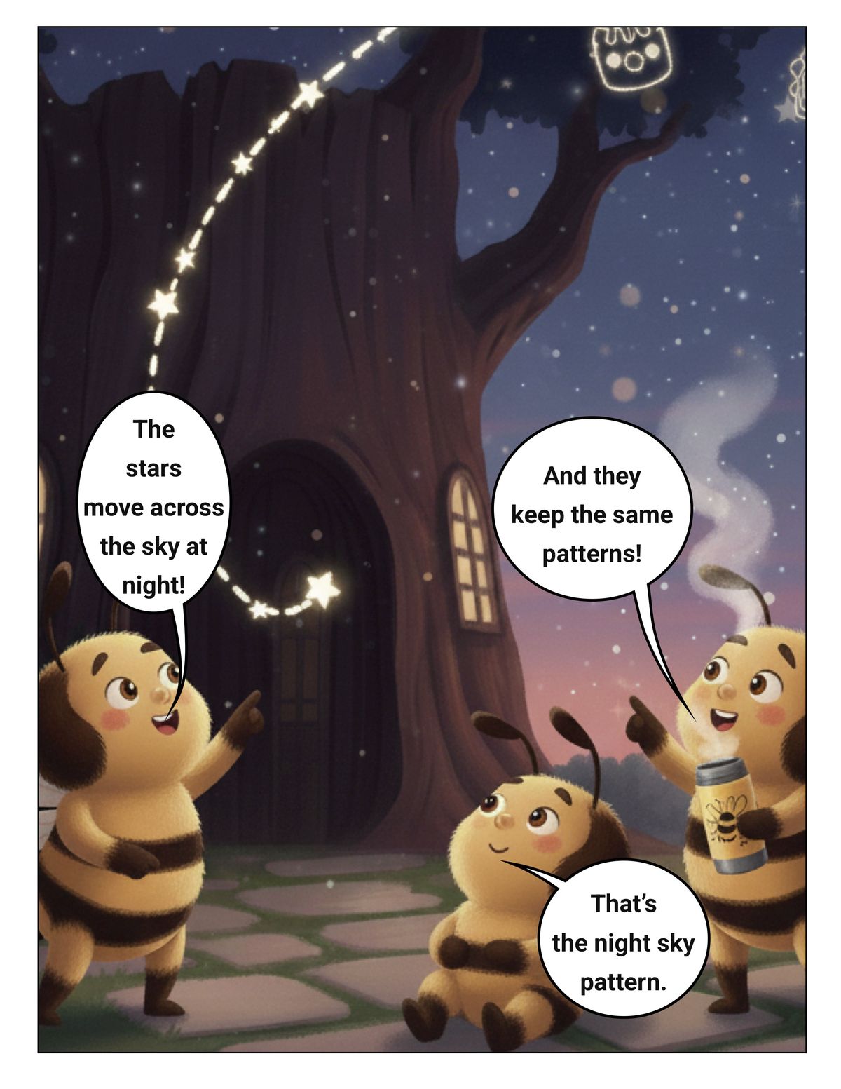 The Night Sky Surprise. Elaboration for AC9S2U01 panel 6