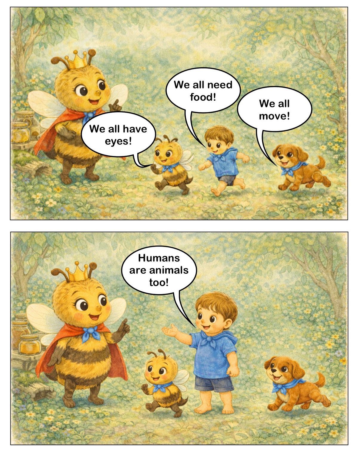 Are we animals too? Elaboration for AC9SFU01 panel 2