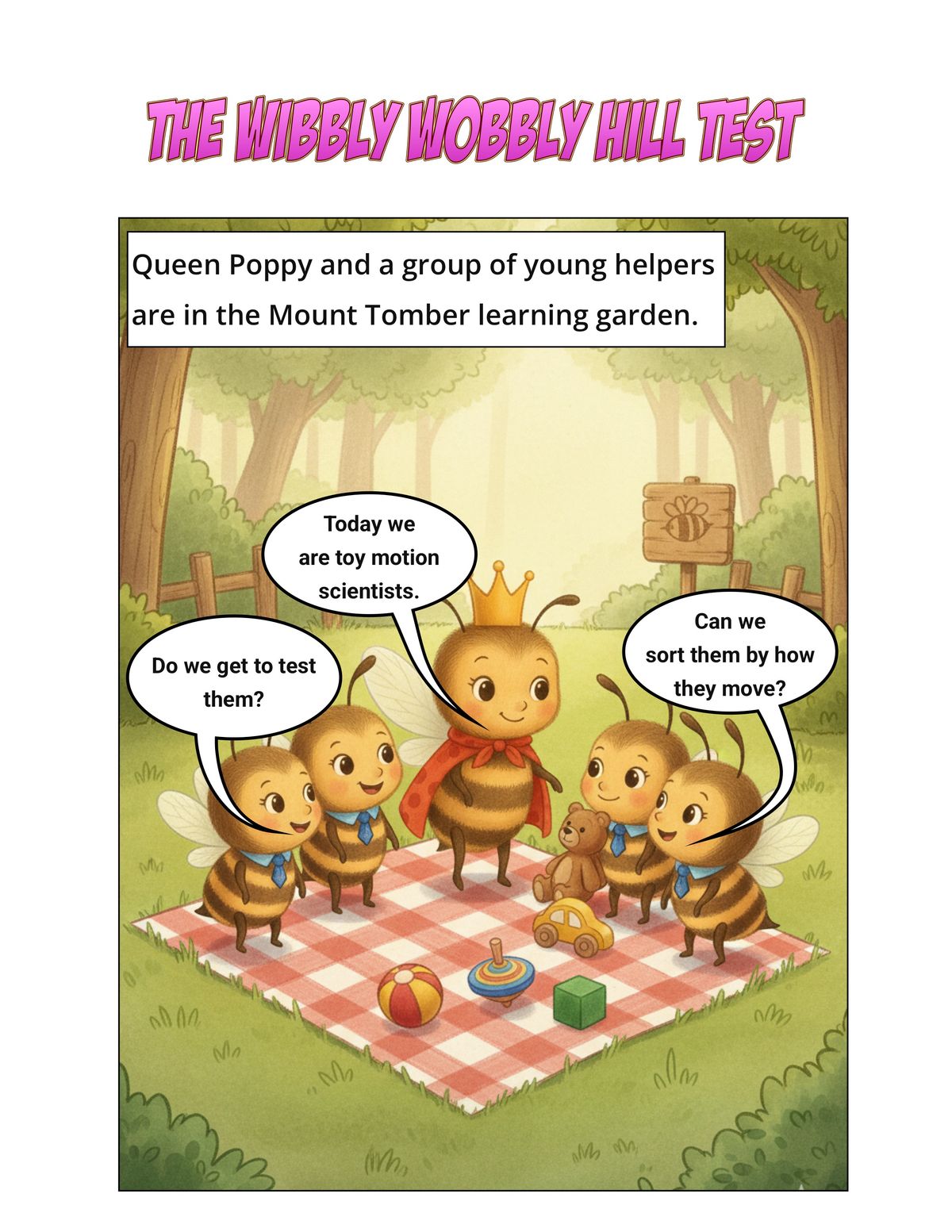 The wibbly wobbly hill test. Elaboration for AC9SFU02 panel 1