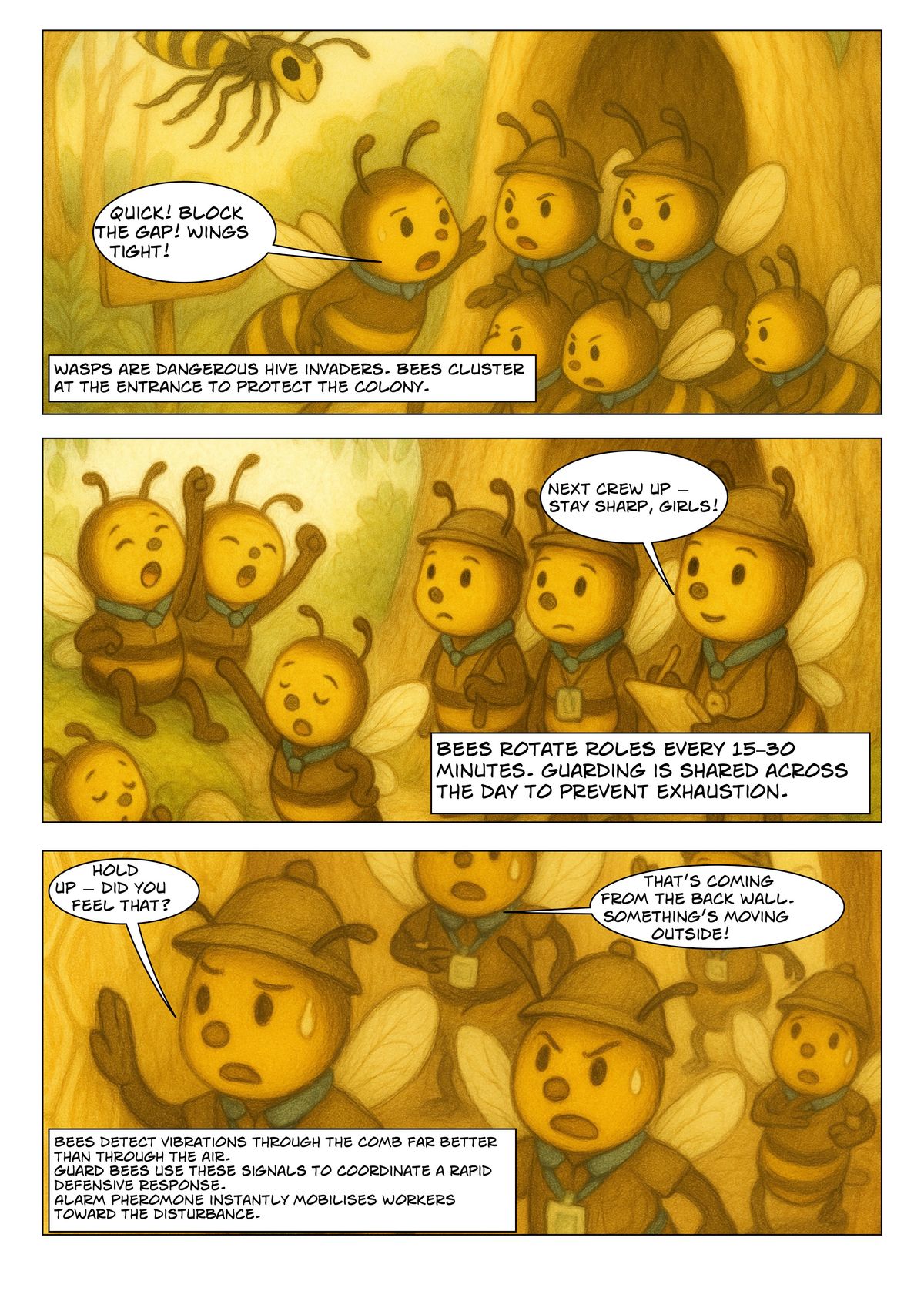 A Day in the Life of a Guard Bee panel 2
