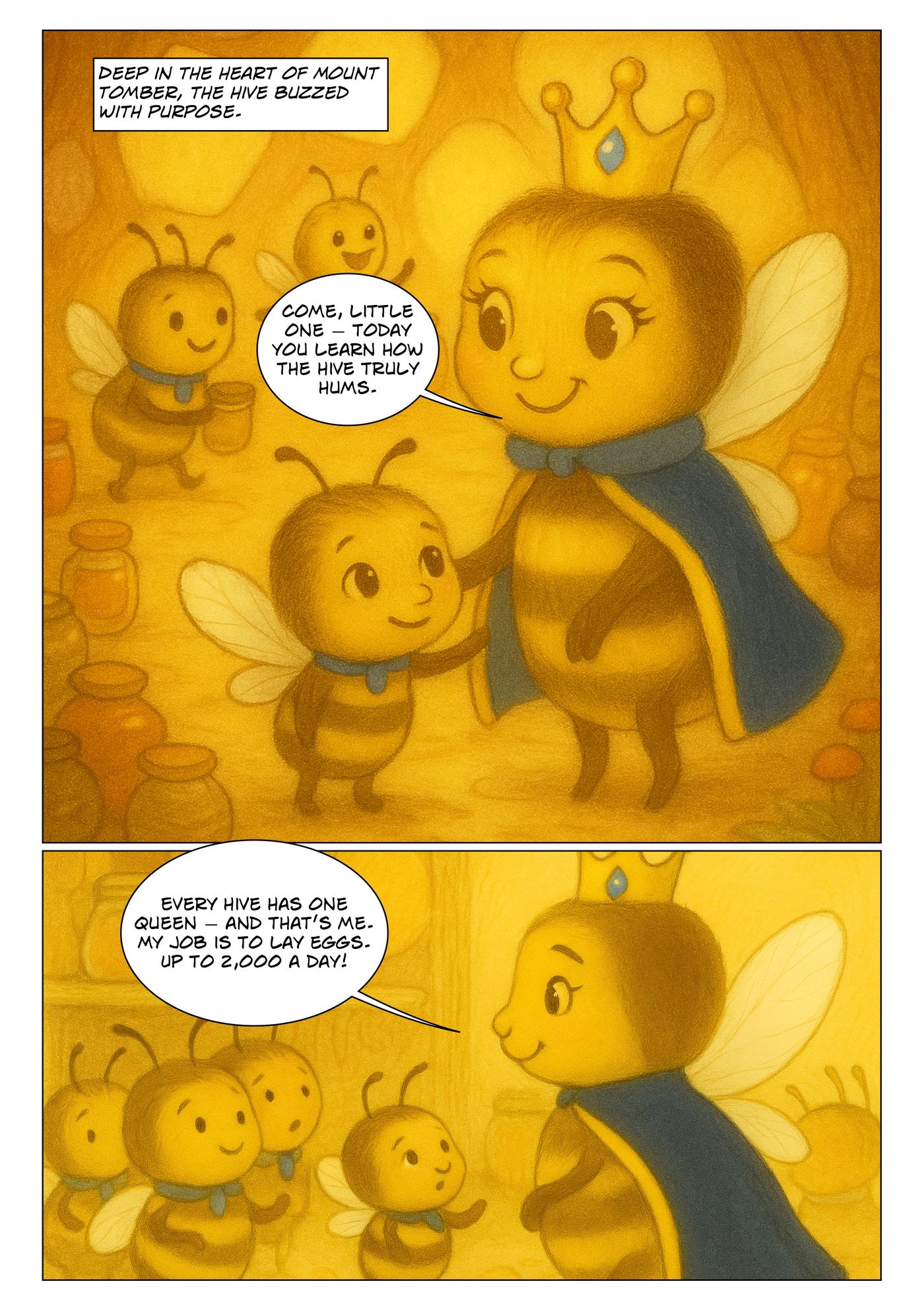 Queen Beatrice and the Hive Roles panel 1