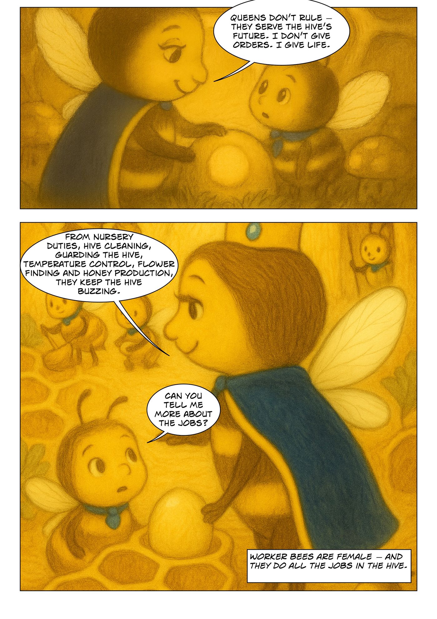 Queen Beatrice and the Hive Roles panel 2