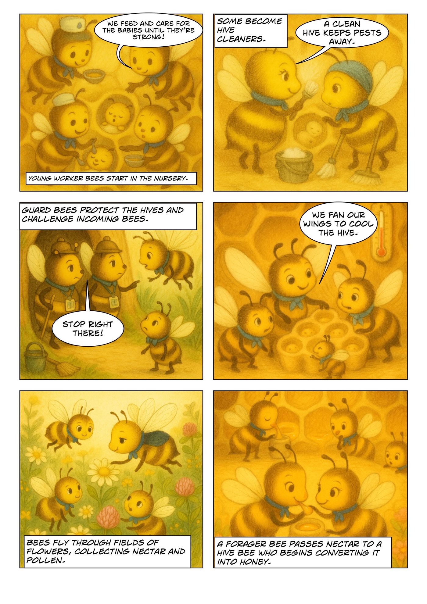 Queen Beatrice and the Hive Roles panel 3