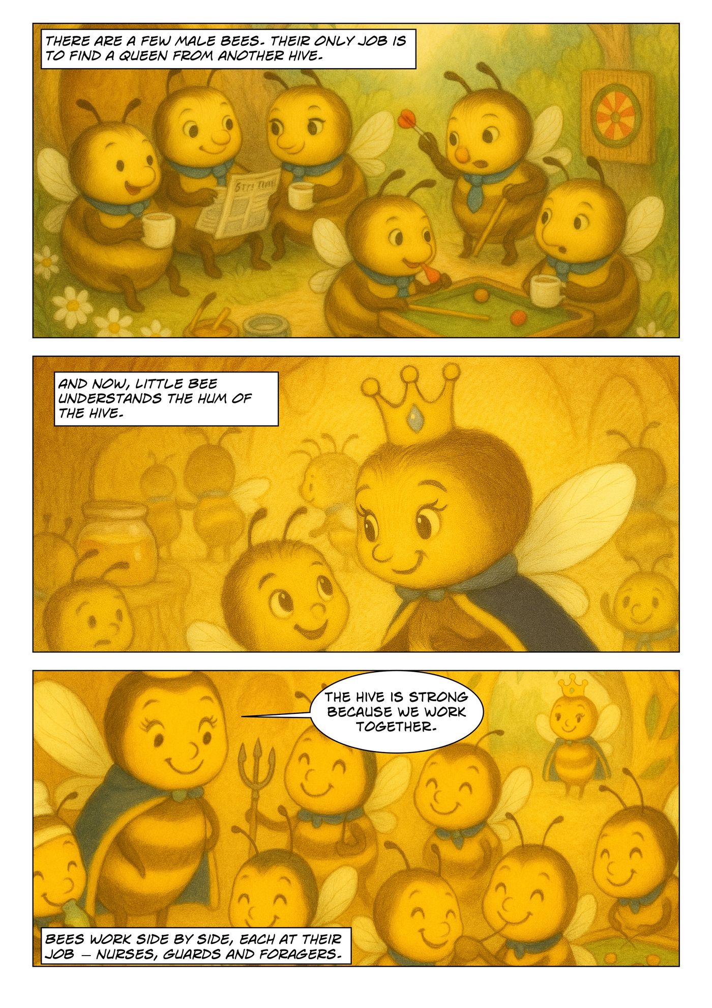 Queen Beatrice and the Hive Roles panel 4